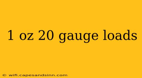 1 oz 20 gauge loads