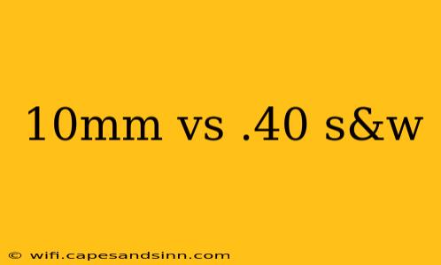 10mm vs .40 s&w