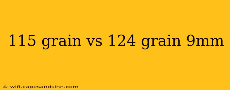 115 grain vs 124 grain 9mm