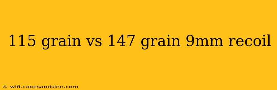 115 grain vs 147 grain 9mm recoil