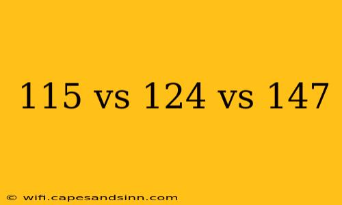 115 vs 124 vs 147