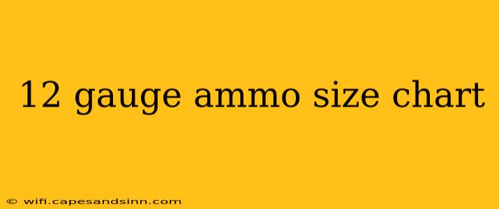 12 gauge ammo size chart