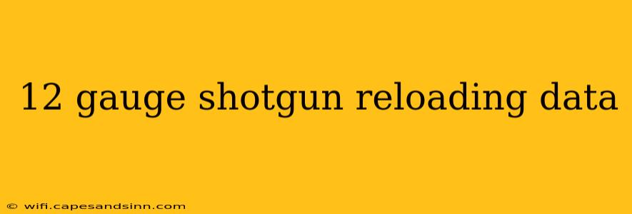 12 gauge shotgun reloading data