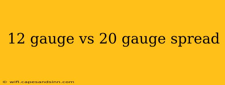 12 gauge vs 20 gauge spread