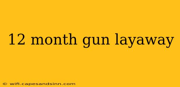 12 month gun layaway