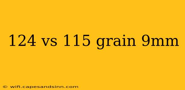 124 vs 115 grain 9mm