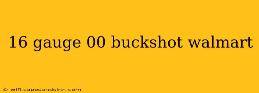 16 gauge 00 buckshot walmart