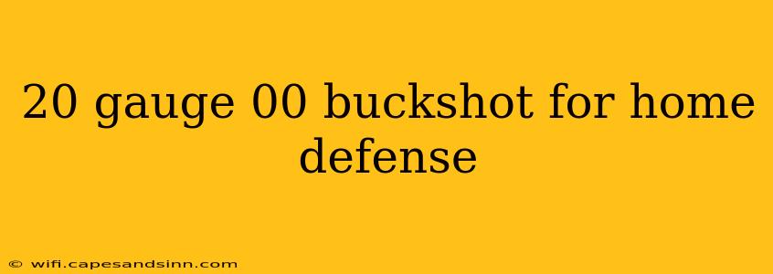 20 gauge 00 buckshot for home defense