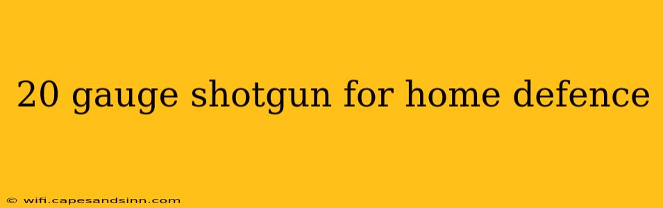 20 gauge shotgun for home defence