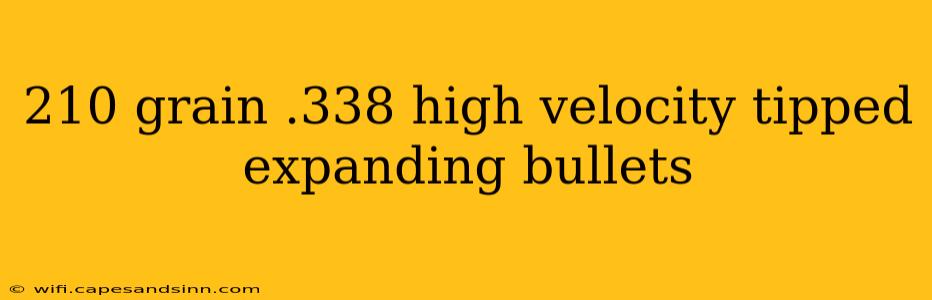 210 grain .338 high velocity tipped expanding bullets