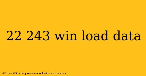 22 243 win load data