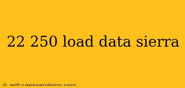 22 250 load data sierra