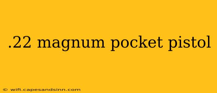 .22 magnum pocket pistol