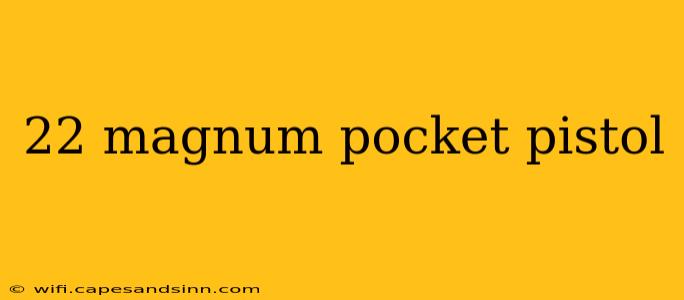 22 magnum pocket pistol