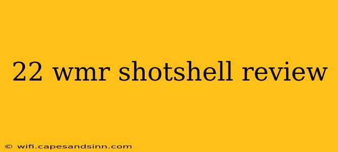 22 wmr shotshell review