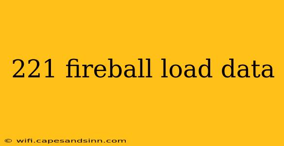 221 fireball load data