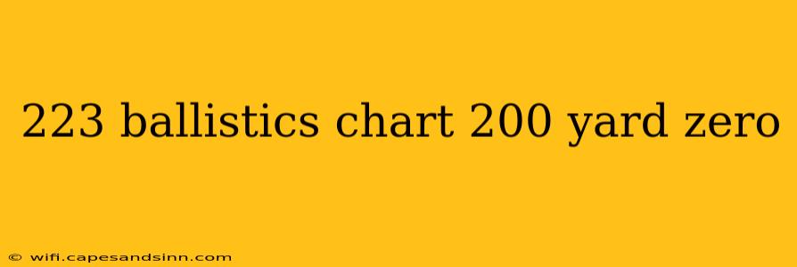 223 ballistics chart 200 yard zero