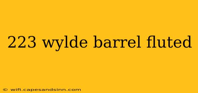 223 wylde barrel fluted