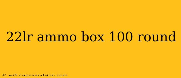 22lr ammo box 100 round