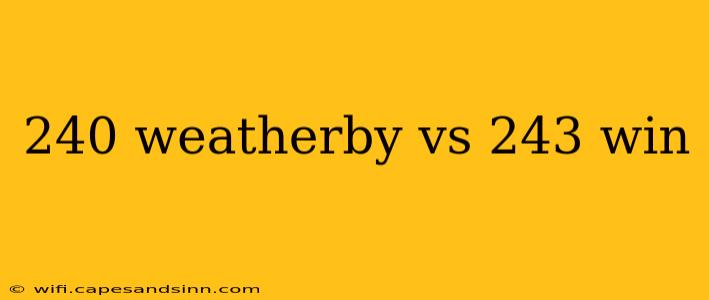 240 weatherby vs 243 win