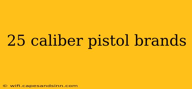 25 caliber pistol brands