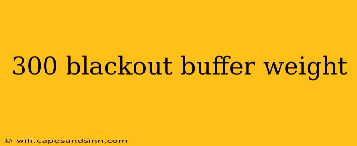 300 blackout buffer weight