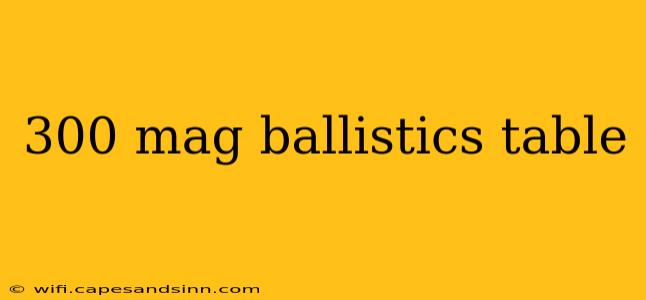 300 mag ballistics table