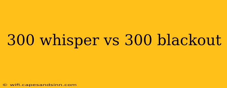 300 whisper vs 300 blackout