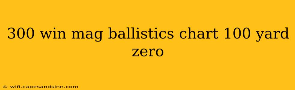 300 win mag ballistics chart 100 yard zero