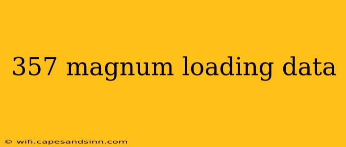 357 magnum loading data