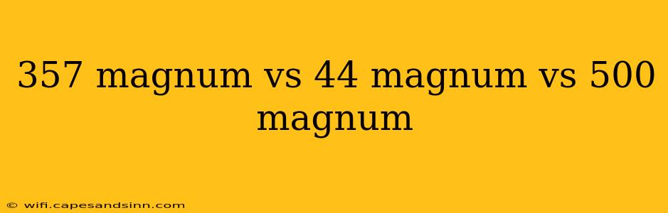 357 magnum vs 44 magnum vs 500 magnum