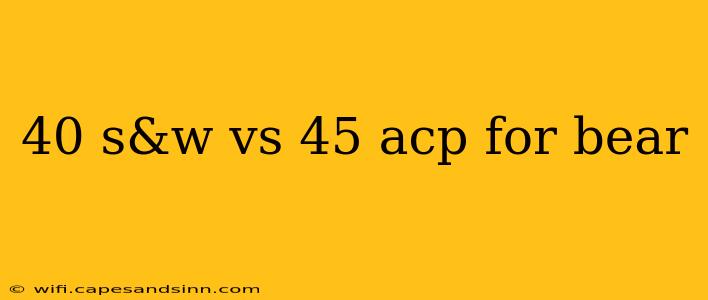 40 s&w vs 45 acp for bear