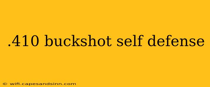 .410 buckshot self defense