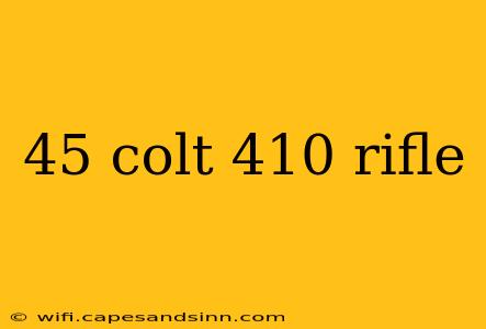 45 colt 410 rifle