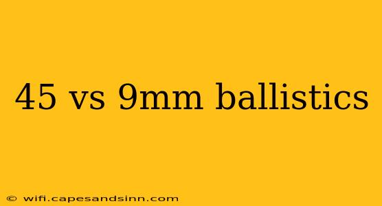 45 vs 9mm ballistics