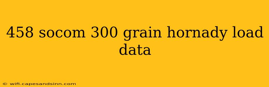 458 socom 300 grain hornady load data