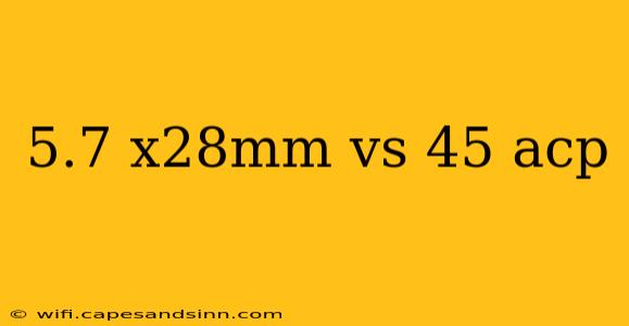 5.7 x28mm vs 45 acp