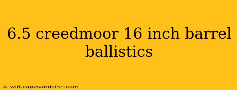 6.5 creedmoor 16 inch barrel ballistics