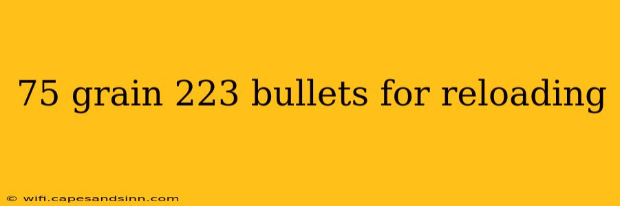 75 grain 223 bullets for reloading