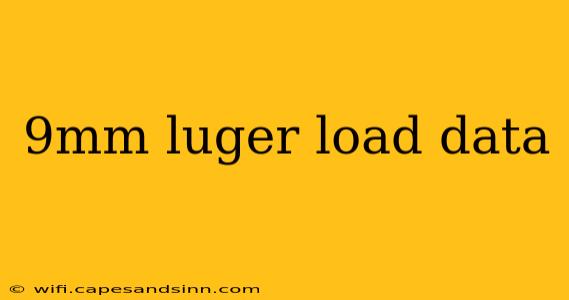 9mm luger load data