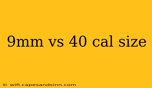 9mm vs 40 cal size