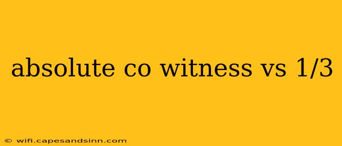 absolute co witness vs 1/3