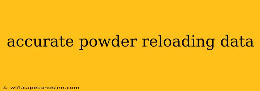 accurate powder reloading data