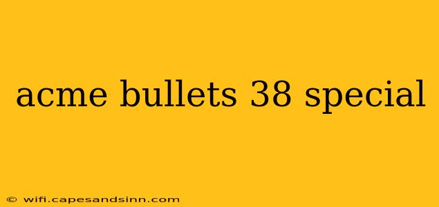 acme bullets 38 special