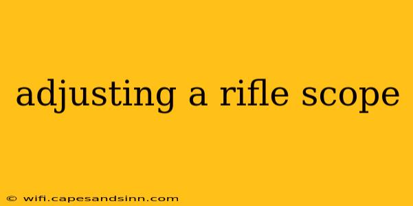 adjusting a rifle scope