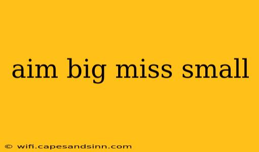 aim big miss small