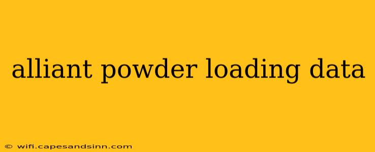 alliant powder loading data