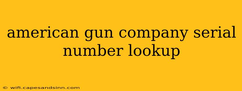 american gun company serial number lookup