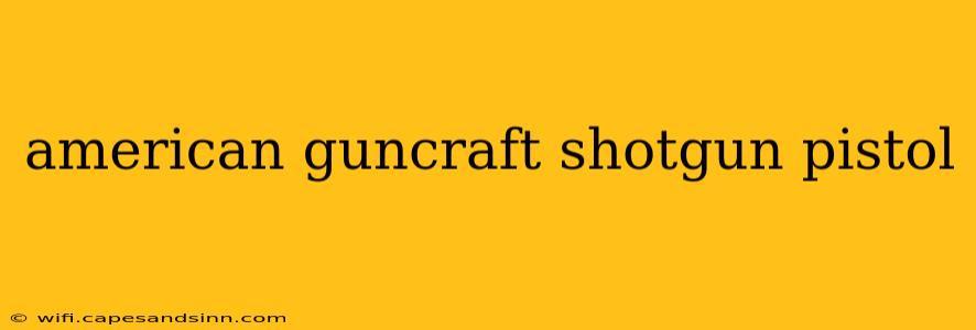 american guncraft shotgun pistol