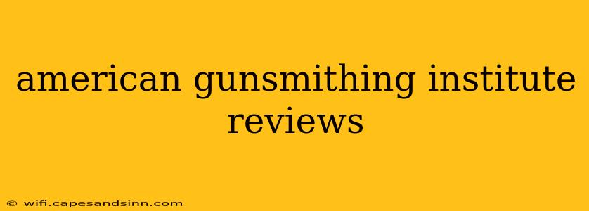 american gunsmithing institute reviews